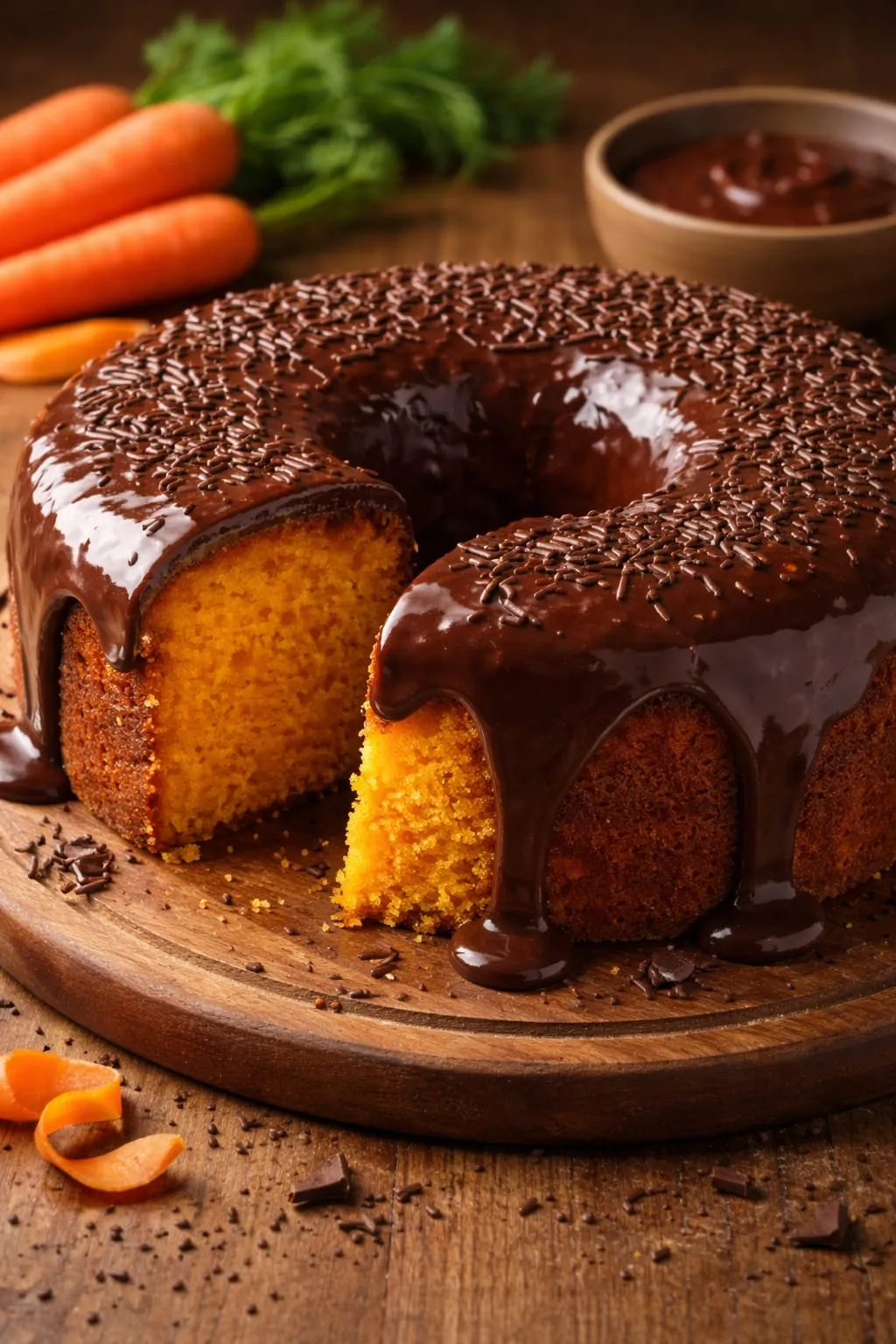 Bolo de Cenoura com Cobertura de Chocolate – Sugestão do Marido ❤️